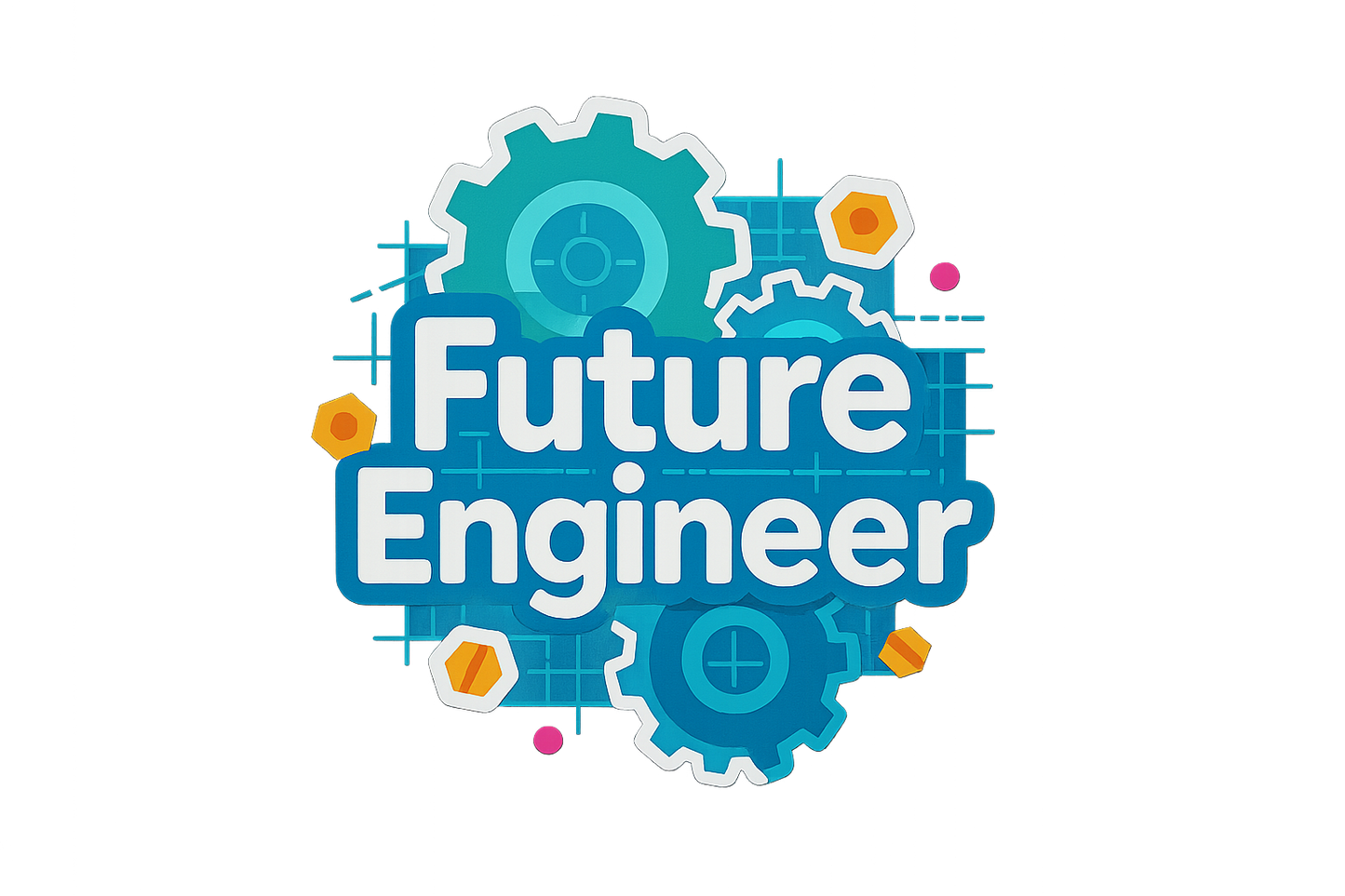 Future Engineer Sticker Decal Vinyl Laptop Car Window Bumper AUTO Water Bottle Helmets Waterproof Gears Blueprints