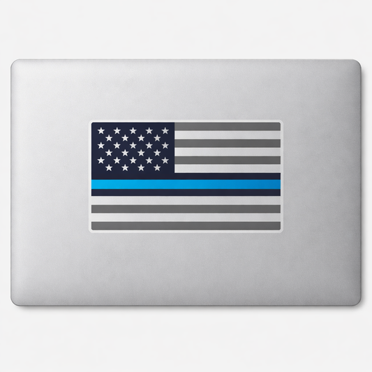 USA Thin Blue Line Sticker Decal Vinyl Laptop Car Window Bumper AUTO Water Bottle Helmets Waterproof American Flag