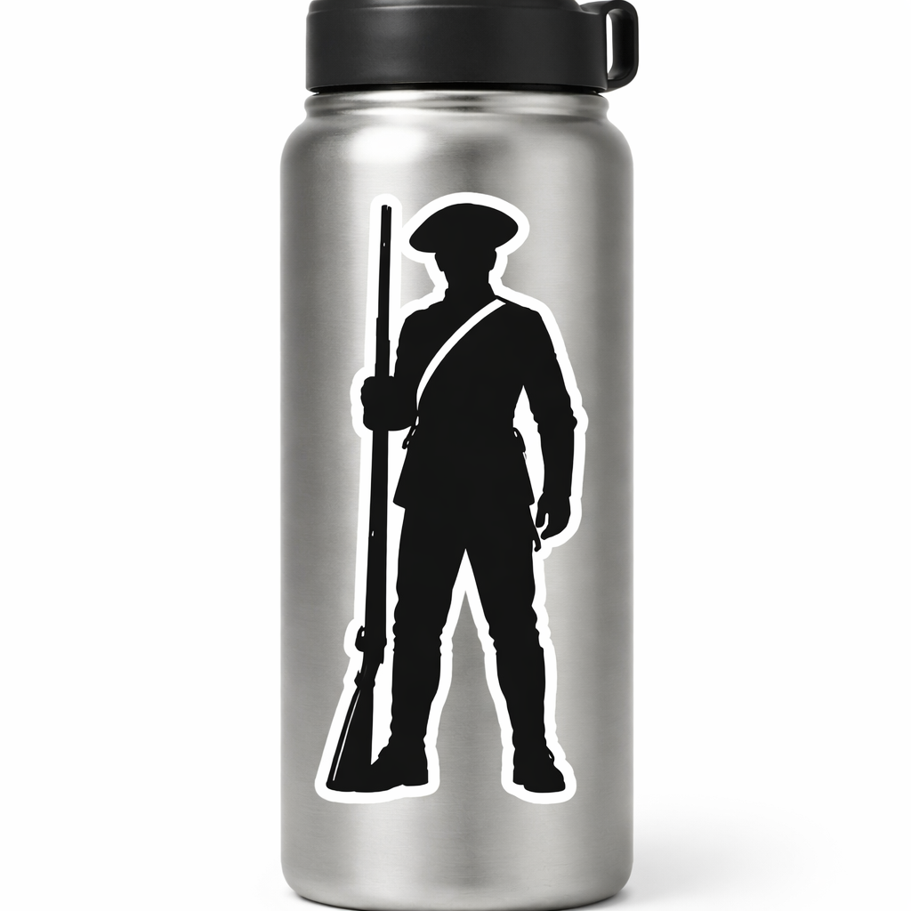 Revolutionary Soldier Sticker Decal Vinyl Laptop Car Window Bumper AUTO Water Bottle Helmets Waterproof Patriotic