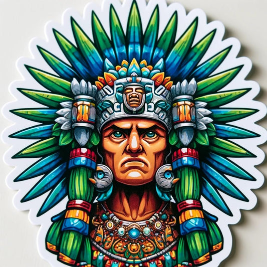 Vinyl sticker: Aztec Goddess Mayahuel Sticker - Vibrant Human Form Agave Goddess Decal for Laptop, Wall, Car, Window, Bumper, Water Bottle, and More