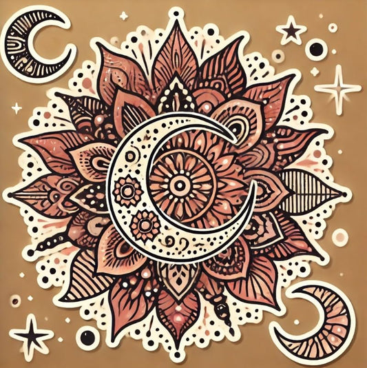 Vinyl sticker: Bohemian Sun Sticker Decal for Car, Laptop, Window, Wall, Bumper, Waterproof Vinyl Artistic Decor (6)