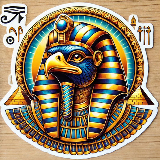 Vinyl sticker: Horus Egyptian God Sticker Decal for Car, Laptop, Wall, Window, Bumper, Waterproof Vinyl Decoration with Falcon Head Design for History Enthusiasts (8)
