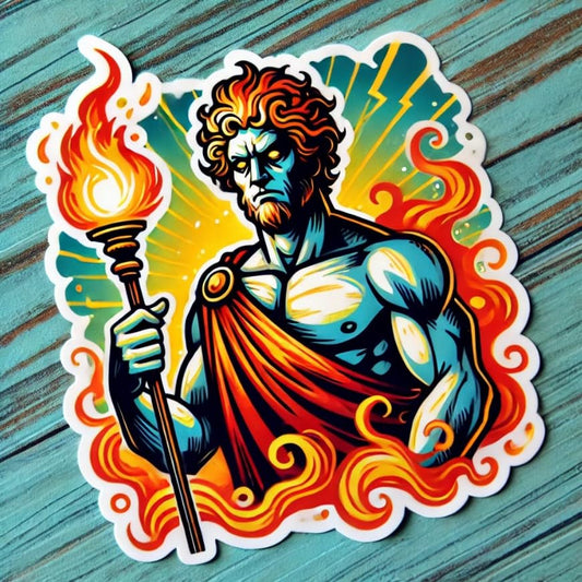 Vinyl sticker: Comic-Style Hades Sticker for Laptop, Wall, Car, Window, Bumper, Decal, Truck, Waterproof Auto, and Water Bottle Design