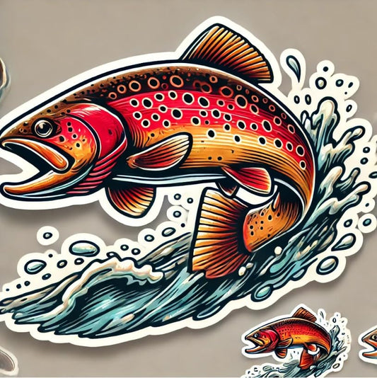 Vinyl sticker: Waterproof Rio Grande Cutthroat Trout Sticker – Vibrant Auto, Car Window, Laptop, Wall, Truck, Bumper, Water Bottle, and Decal Use