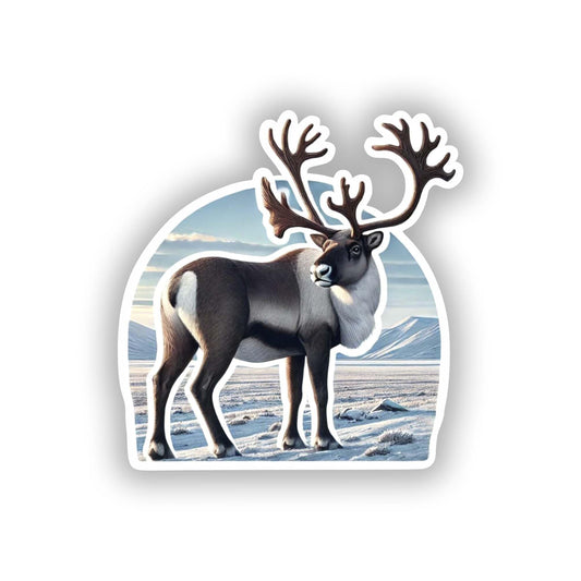 Vinyl sticker: Detailed Realistic Alaskan Caribou Sticker for Laptop, Car, Window, Bumper, Truck, Water Bottle, Wall - Waterproof Vinyl Decal for Outdoor Use (4)