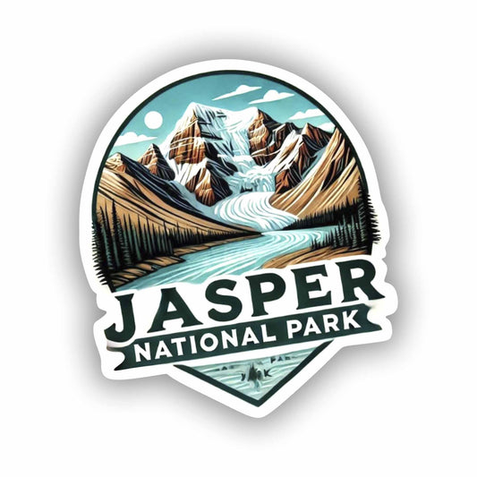 Vinyl sticker: Jasper National Park Sticker - Mount Edith Cavell and Angel Glacier Decal for Laptop, Wall, Car, Window, Bumper, Truck, Waterproof Vinyl for Water Bottle and Auto