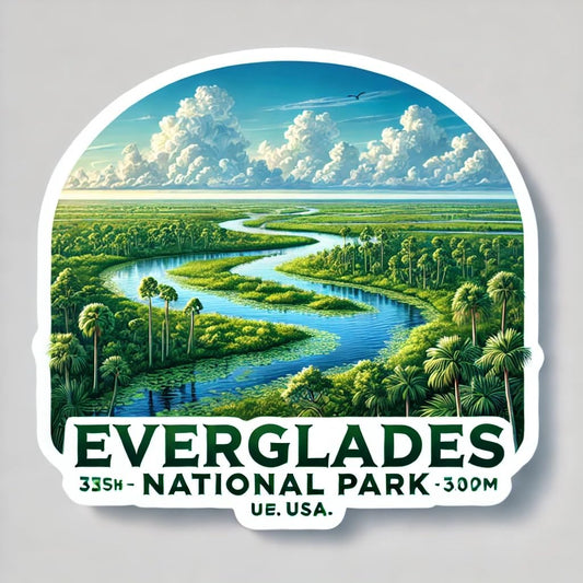 Vinyl sticker: Everglades National Park Scenic Sticker for Laptop, Wall, Car, Window, Bumper, Waterproof Decal for Truck, Auto, Water Bottle