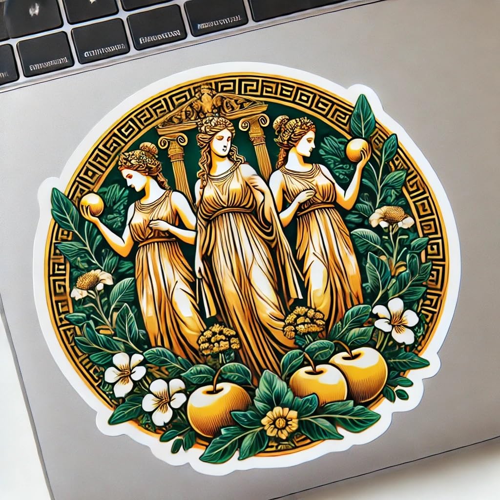 Vinyl sticker: Laptop Wall Car Window Bumper Sticker Decal - Hesperides with Ornate Borders Waterproof Vinyl for Auto and Water Bottle (4)