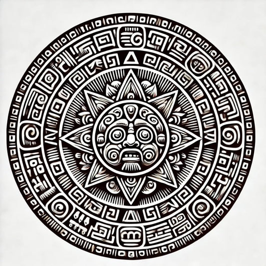 Vinyl sticker: Aztec Sun Vinyl Laptop Wall Car Window Bumper Sticker Decal Truck Waterproof Auto Water Bottle