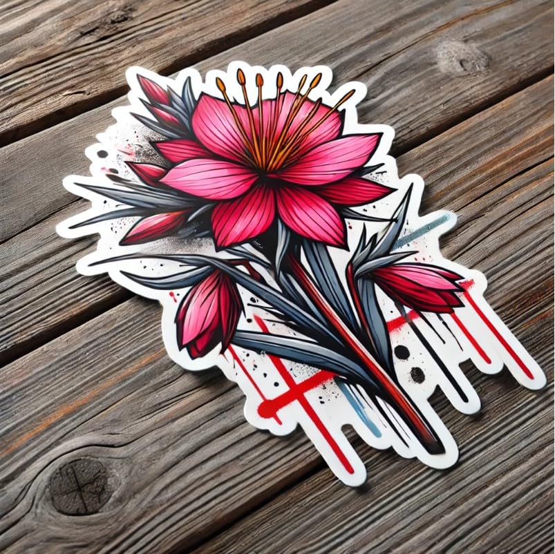 Vinyl sticker: Bitterroot Graffiti Art Sticker for Laptop, Wall, Car, Window, Bumper, Decal, Truck, Waterproof, Auto, Water Bottle. Variation 6