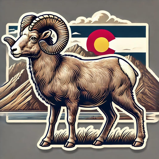 Vinyl sticker: Mountain Bighorn Sheep Sticker for Laptop, Car, Window, Bumper, Waterproof Decal, Auto, Truck, Water Bottle (6)