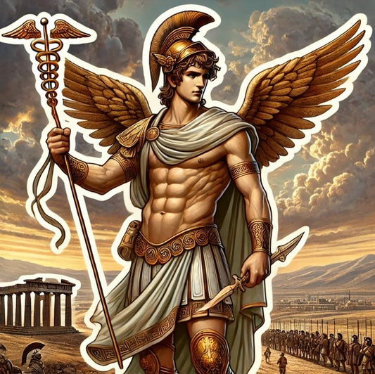 Vinyl sticker: Warrior Hermes Sticker – Waterproof Vinyl Decal for Laptop, Wall, Car, Window, Bumper, Truck, Auto, Water Bottle