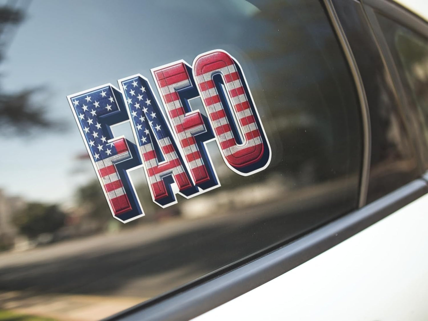 Set of 5 Stickers FAFO Fuck Around and Find Out Decal American Flag USA Waterproof Material Vinyl 4 in