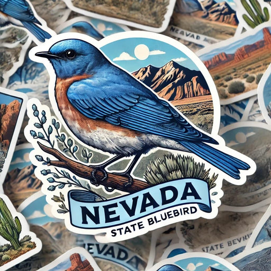 Vinyl sticker: Mountain Bluebird Laptop Wall Car Window Bumper Sticker Decal Truck Waterproof Auto Water Bottle Nevada State Bird (4)