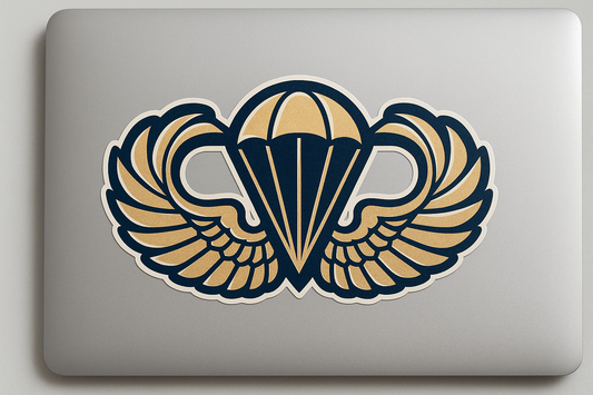 Paratrooper Wings Badge Sticker Decal Vinyl Laptop Car Window Bumper AUTO Water Bottle Helmets Waterproof Military