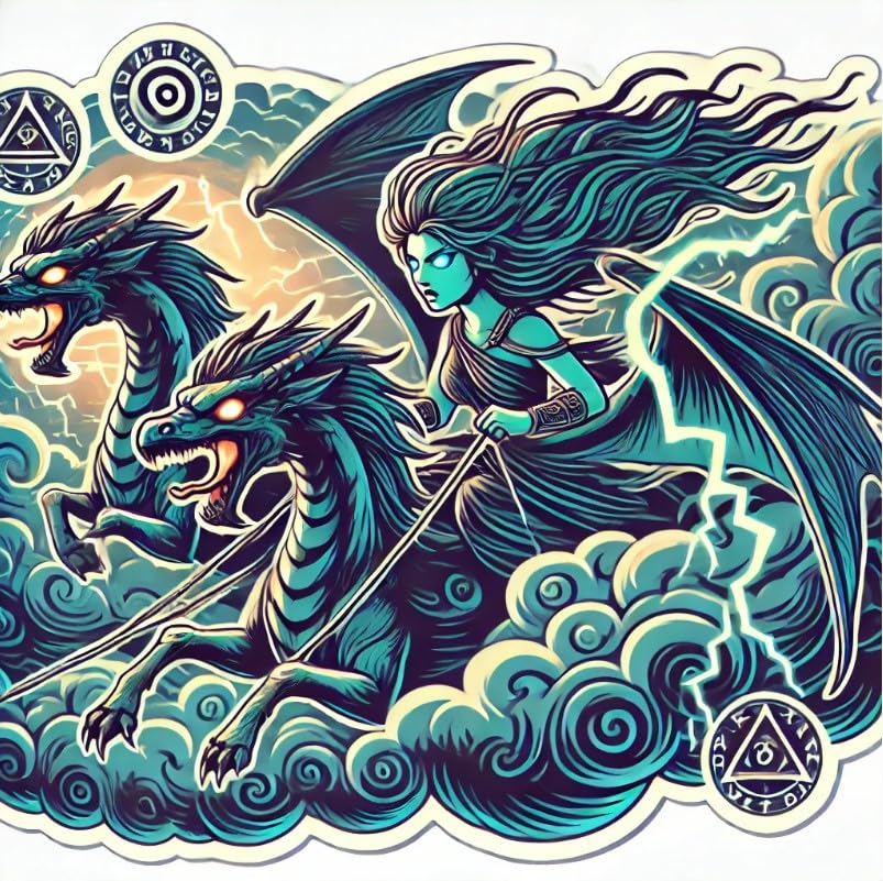 Vinyl sticker: Medea Storm Clouds Laptop Wall Car Window Bumper Sticker Decal Truck Waterproof Auto Water Bottle