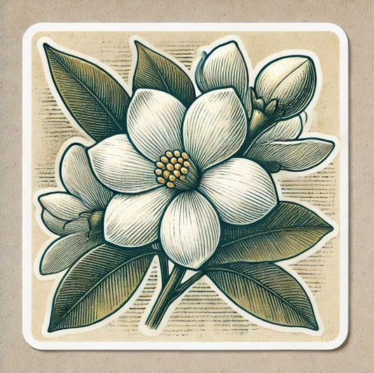 Vinyl sticker: Hand-Drawn Florida Orange Blossom Sticker - Waterproof Car, Laptop, Window, Bumper, Auto, Truck, Water Bottle, Wall, Decal