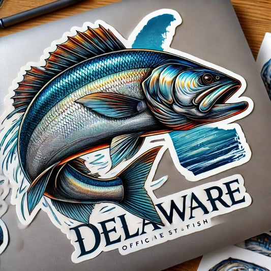 Vinyl sticker: Bold Gray Weakfish Delaware Marine Laptop Wall Car Window Bumper Sticker Decal Truck Waterproof Auto Water Bottle (4)