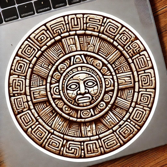 Vinyl sticker: Aztec Sun Vinyl Laptop Wall Window Car Bumper Sticker Decal Truck Waterproof Auto Water Bottle