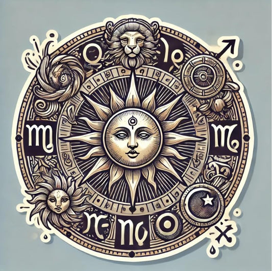 Vinyl sticker: Zodiac Sun Sticker Decal for Car, Laptop, Window, Wall, Bumper, Waterproof Vinyl Astrological Decor (6)