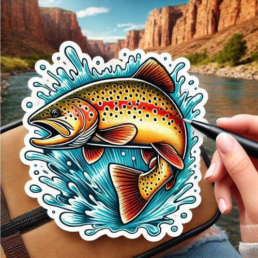 Vinyl sticker: Vivid Rio Grande Cutthroat Trout Waterproof Sticker – Premium Vinyl Decal for Car Window, Truck, Laptop, Bumper, Auto, Wall, and Water Bottle Use