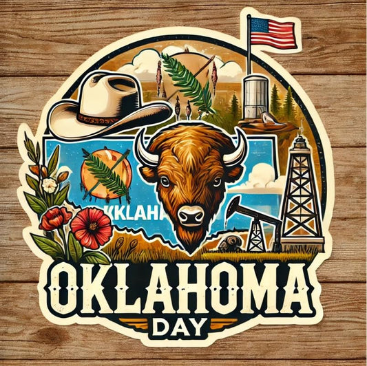 Vinyl sticker: Oklahoma Route 66 Laptop Wall Car Window Bumper Sticker Decal Truck Waterproof Auto Water Bottle