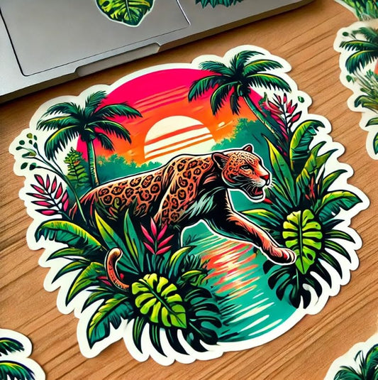 Vinyl sticker: Florida Panther Sticker - Bold Tropical Wildlife Decal for Laptop, Car, Window, Bumper, and Water Bottle! (4)
