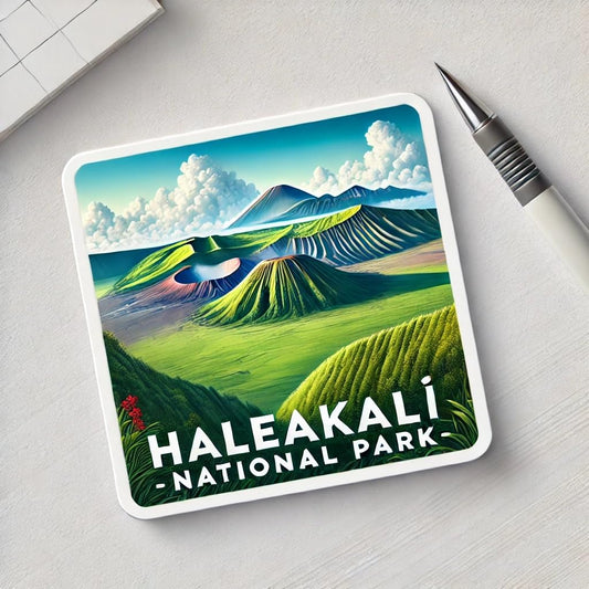 Vinyl sticker: Haleakalā National Park Scenic Sticker for Laptop, Wall, Car, Window, Bumper, Waterproof Decal for Truck, Auto, Water Bottle