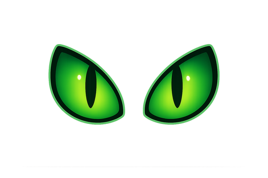 Glowing Monster Eyes Sticker Decal Vinyl Laptop Car Window Bumper AUTO Water Bottle Helmets Waterproof