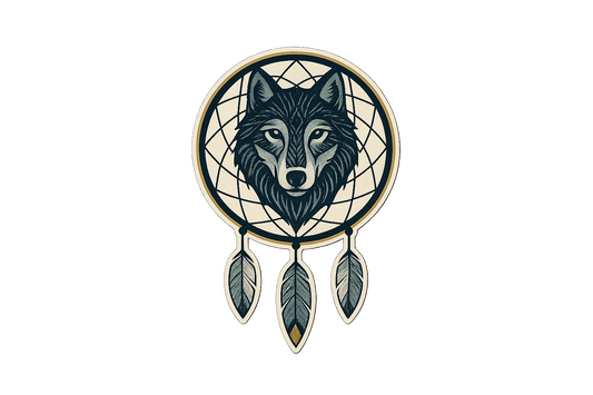 Dreamcatcher Wolf Face Sticker Decal Vinyl Laptop Car Window Bumper AUTO Water Bottle Helmets Waterproof