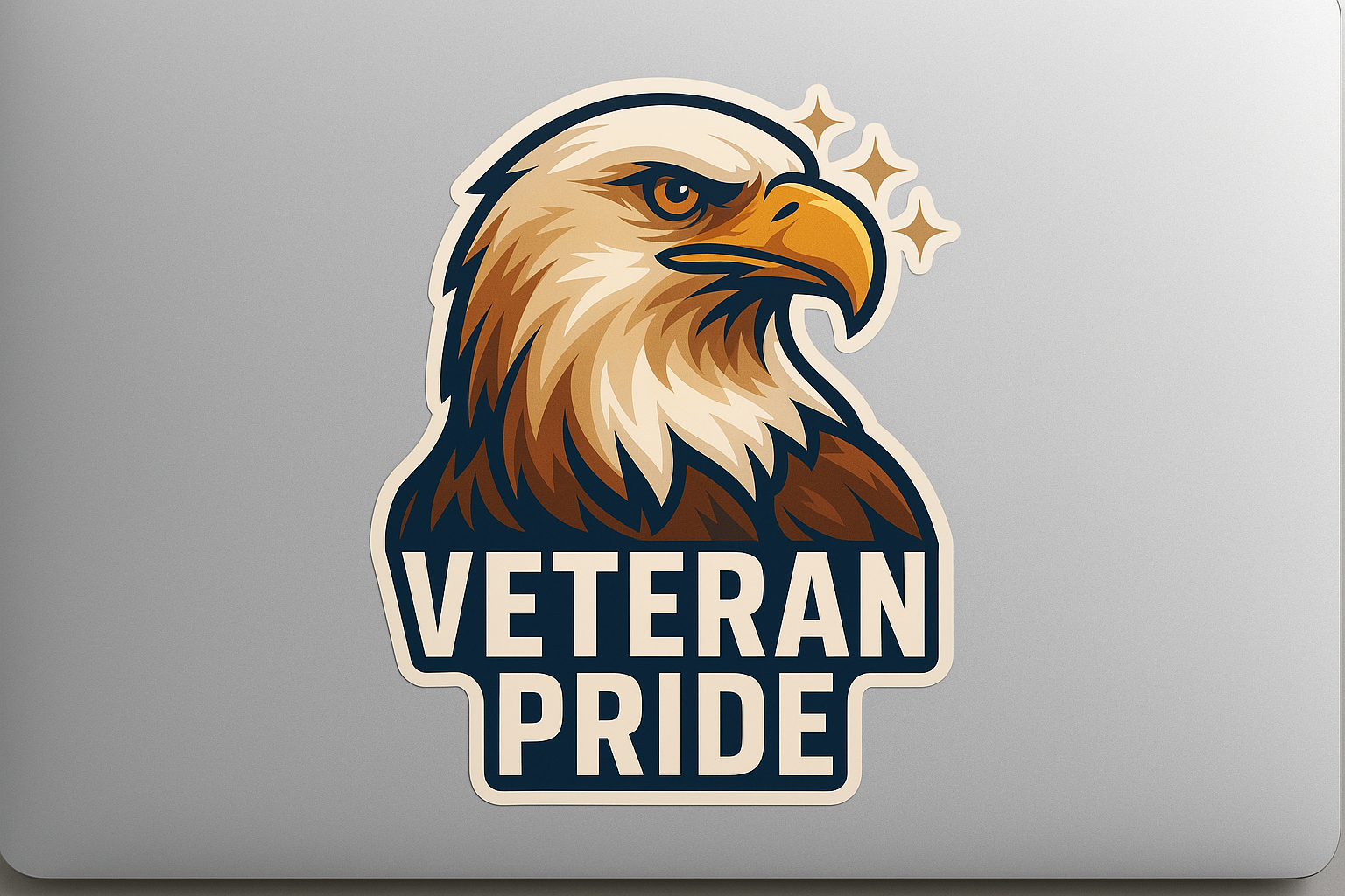 Veteran Pride Bald Eagle Sticker Decal Vinyl Laptop Car Window Bumper AUTO Water Bottle Helmets Waterproof USA