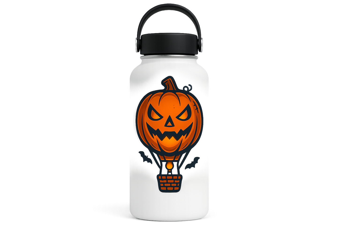 Scary Pumpkin Hot Air Balloon Sticker Decal Vinyl Laptop Car Window Bumper AUTO Water Bottle Helmets Waterproof Halloween
