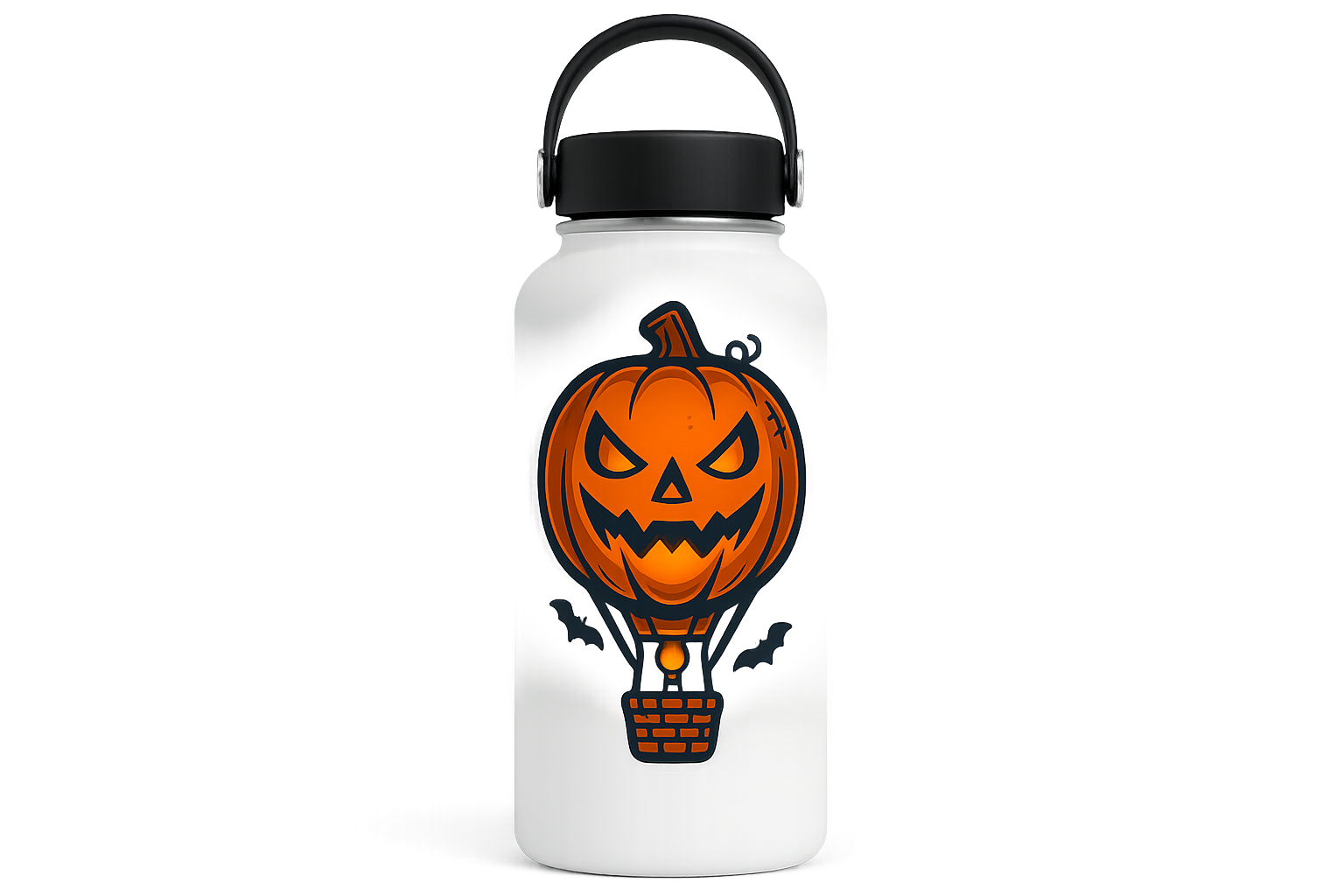 Scary Pumpkin Hot Air Balloon Sticker Decal Vinyl Laptop Car Window Bumper AUTO Water Bottle Helmets Waterproof Halloween