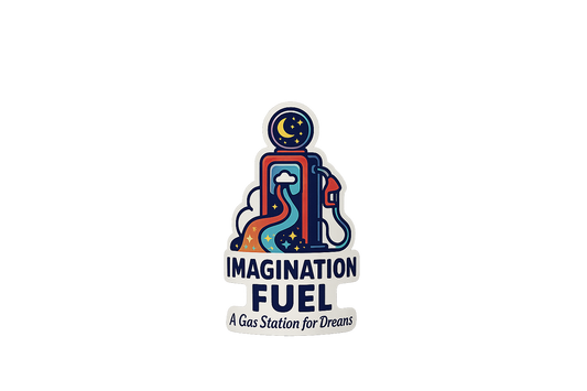 IMGFL Imagination Fuel Sticker Decal Vinyl Laptop Car Window Bumper AUTO Water Bottle Helmets Waterproof Dream Theme Gas Station