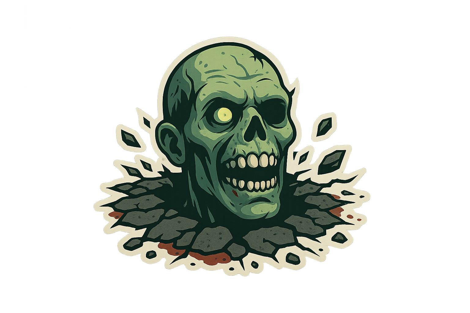 Zombie Undead Sticker Decal Vinyl Laptop Car Window Bumper AUTO Water Bottle Helmets Waterproof Horror
