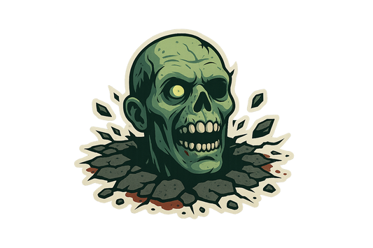 Zombie Undead Sticker Decal Vinyl Laptop Car Window Bumper AUTO Water Bottle Helmets Waterproof Horror