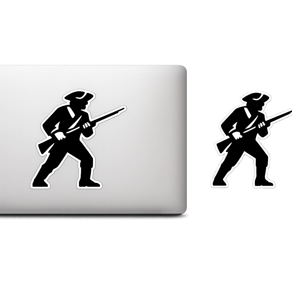 Revolutionary Soldier Silhouette Sticker Decal Vinyl Laptop Car Window Bumper AUTO Water Bottle Helmets Waterproof