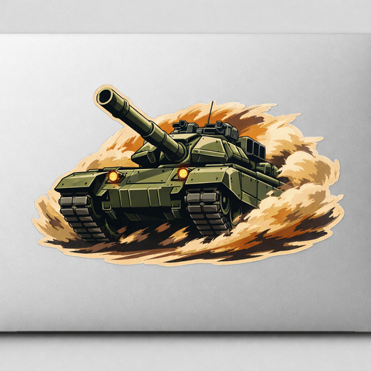 Tank Battle Sticker Decal Vinyl Laptop Car Window Bumper AUTO Water Bottle Helmets Waterproof Military