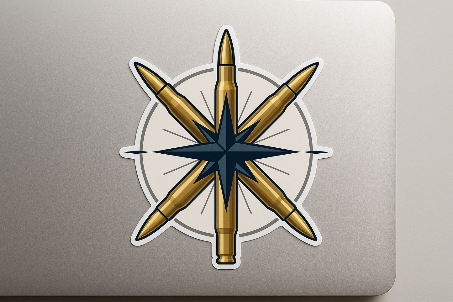 Compass Bullet Sticker Decal Vinyl Laptop Car Window Bumper AUTO Water Bottle Helmets Waterproof