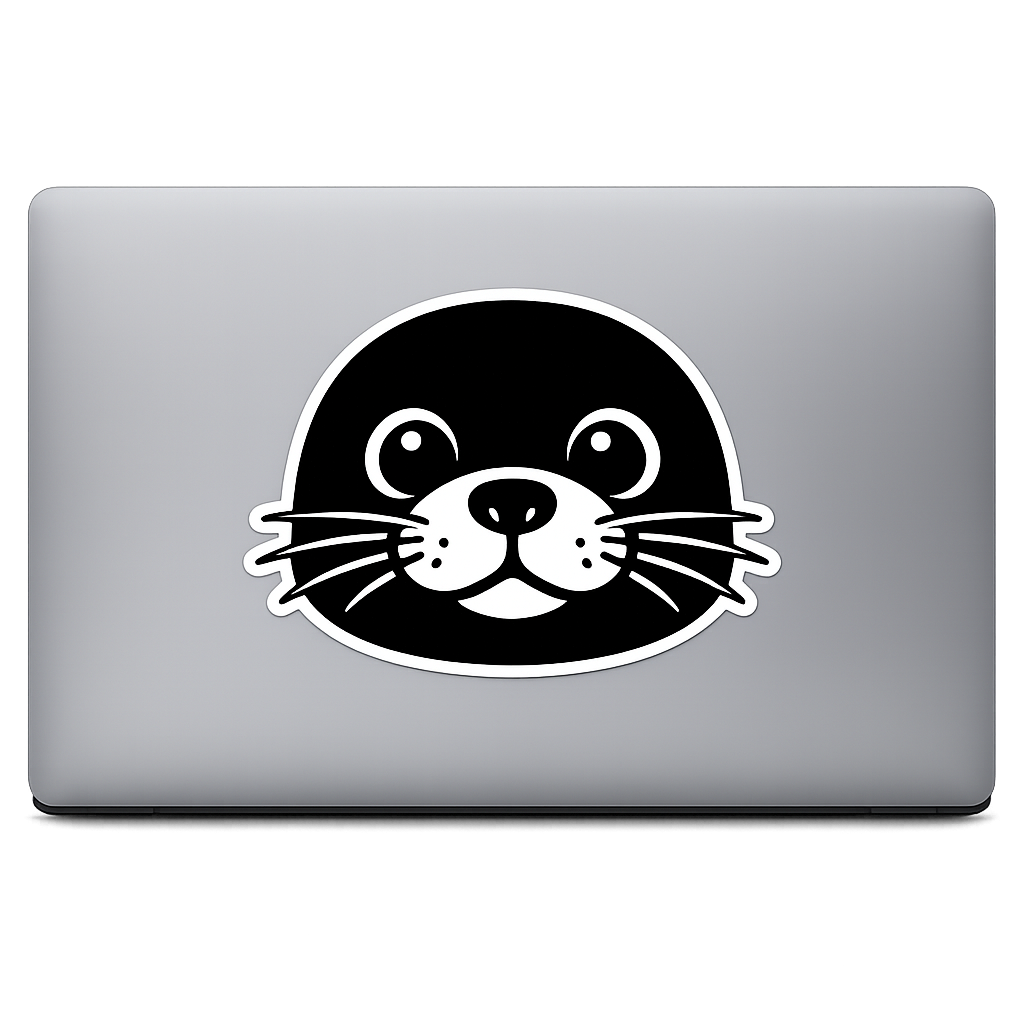 Seal Head Sticker Decal Vinyl Laptop Car Window Bumper AUTO Water Bottle Helmets Waterproof Monochrome