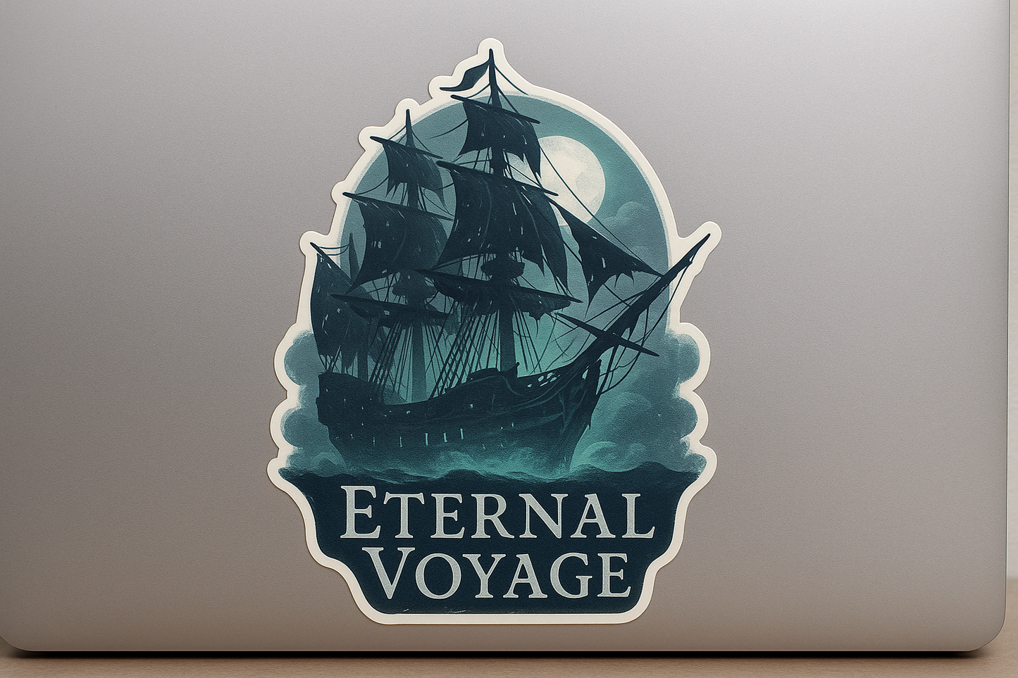 Eternal Voyage Ghost Pirate Ship Sticker Decal Vinyl Laptop Car Window Bumper AUTO Water Bottle Helmets Waterproof