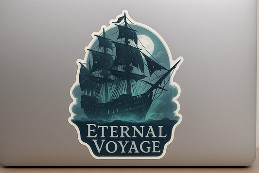Eternal Voyage Ghost Pirate Ship Sticker Decal Vinyl Laptop Car Window Bumper AUTO Water Bottle Helmets Waterproof