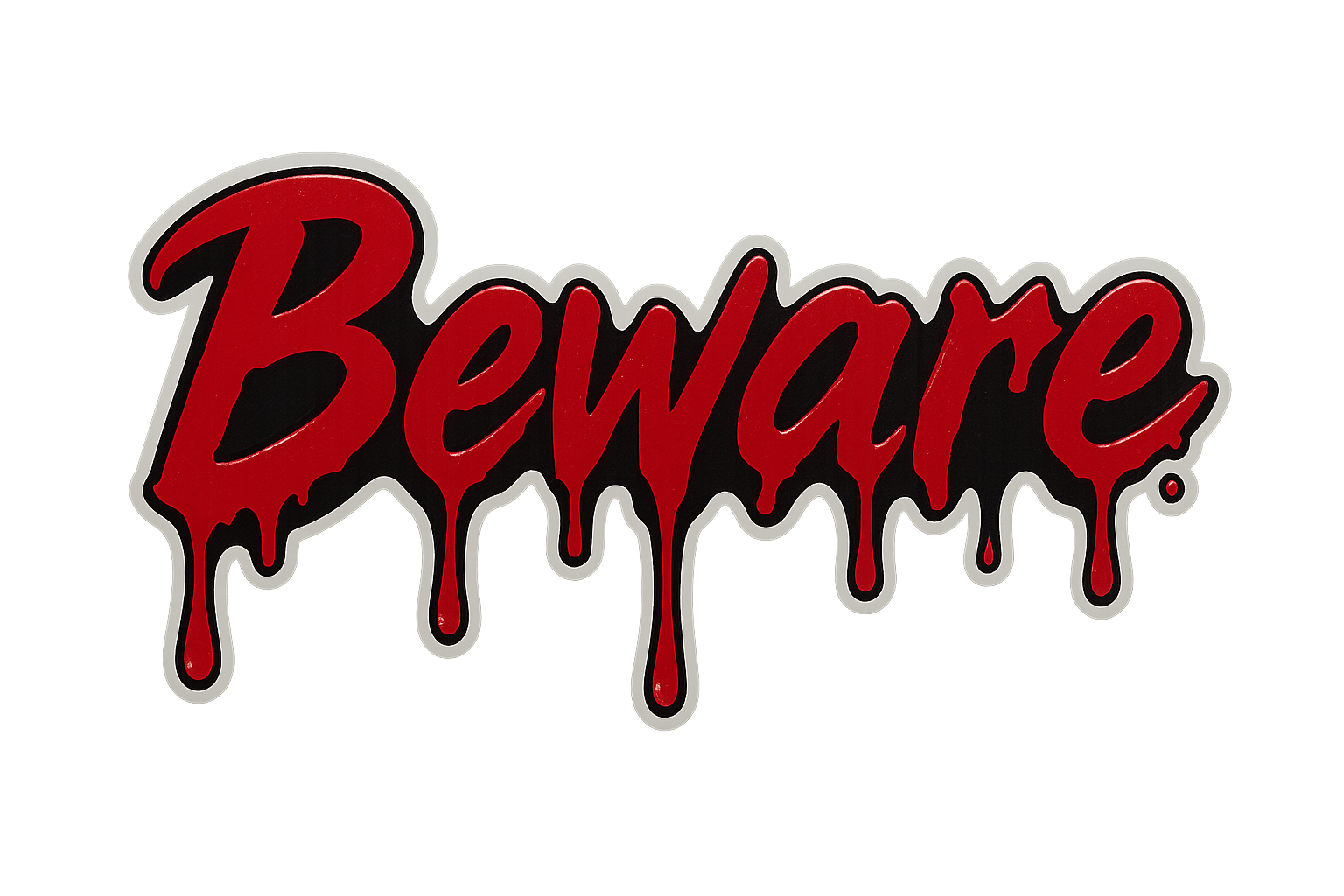 Beware Sticker Decal Vinyl Laptop Car Window Bumper AUTO Water Bottle Helmets Waterproof