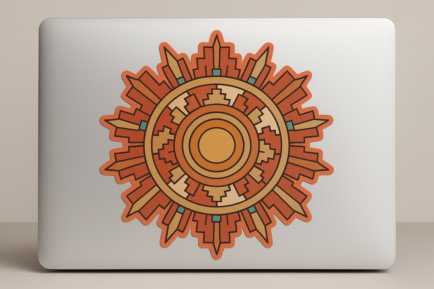 Pueblo Pottery Sunburst Sticker Decal Vinyl Laptop Car Window Bumper AUTO Water Bottle Helmets Waterproof