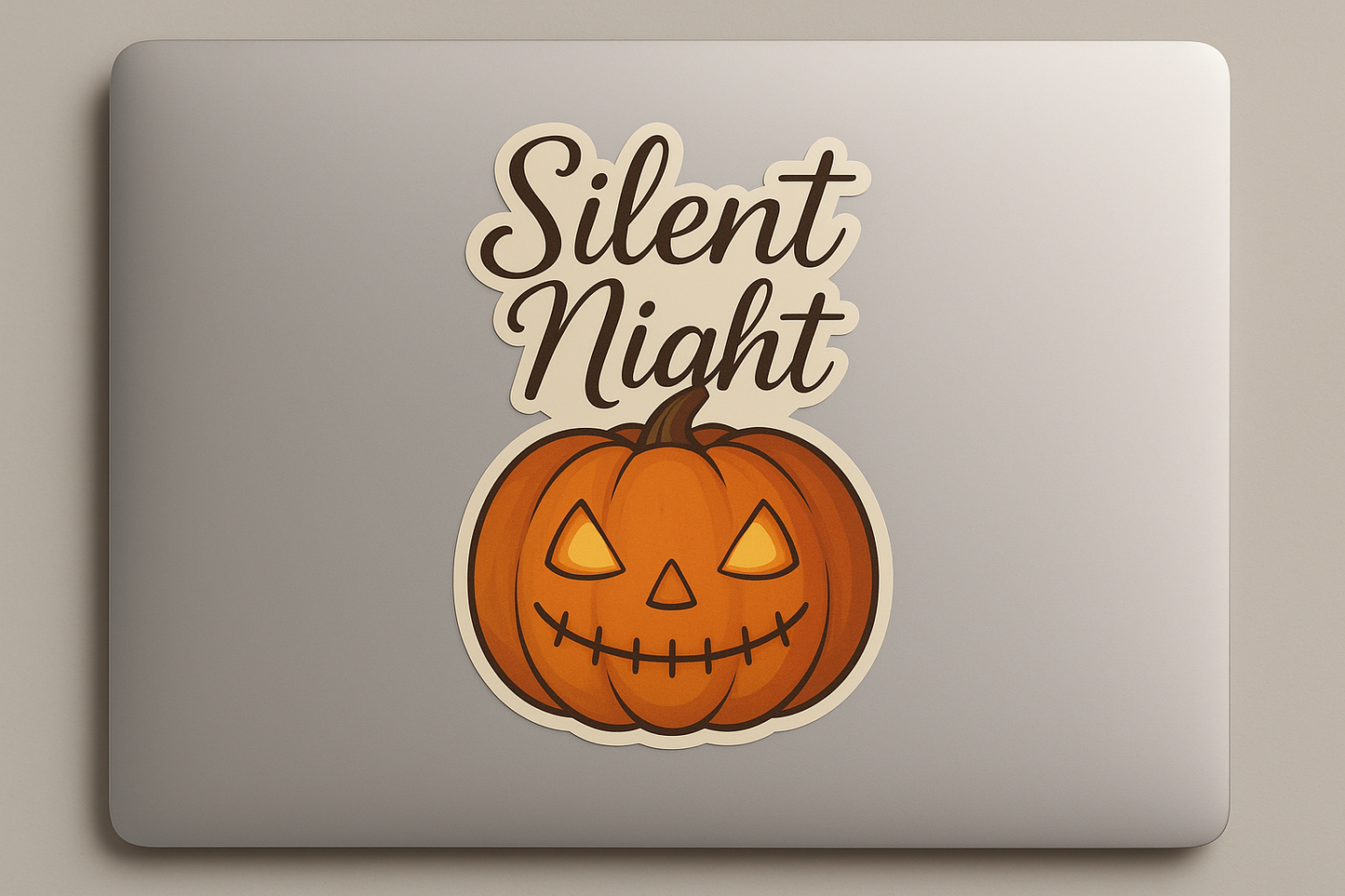 Pumpkin Silent Night Sticker Decal Vinyl Laptop Car Window Bumper AUTO Water Bottle Helmets Waterproof Halloween