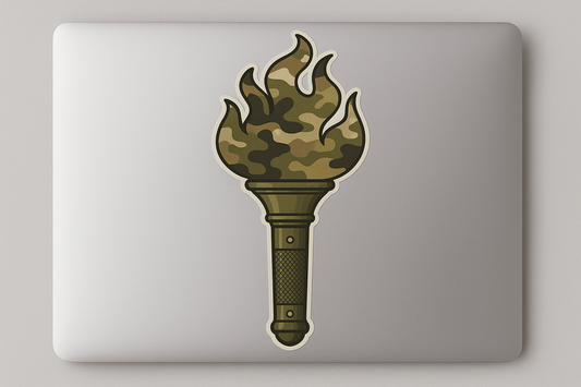 Military Torch Camouflage Sticker Decal Vinyl Laptop Car Window Bumper AUTO Water Bottle Helmets Waterproof