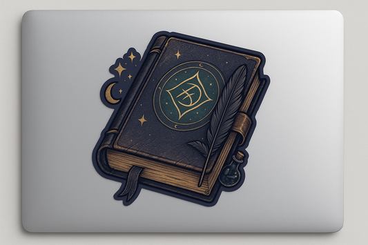 Witch’s Spell Book Sticker Decal Vinyl Laptop Car Window Bumper AUTO Bottle Water Bottle Helmets Waterproof Magic
