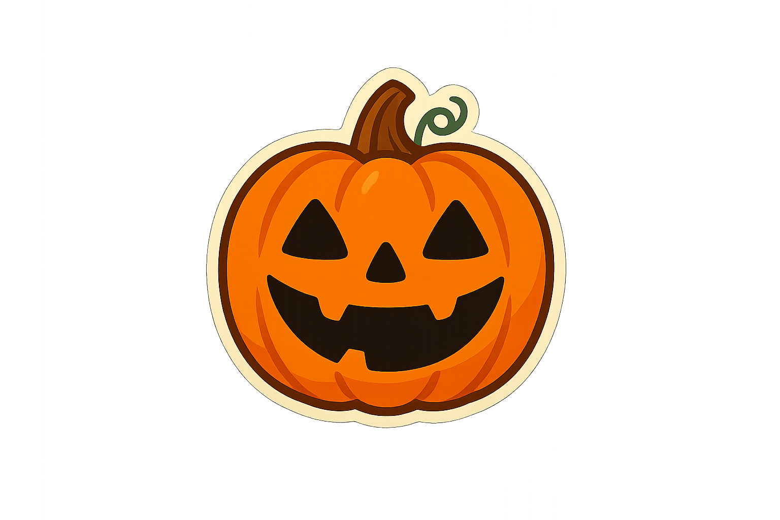 Jack-o’-lantern Sticker Decal Vinyl Laptop Car Window Bumper AUTO Water Bottle Helmets Waterproof Pumpkin Grin