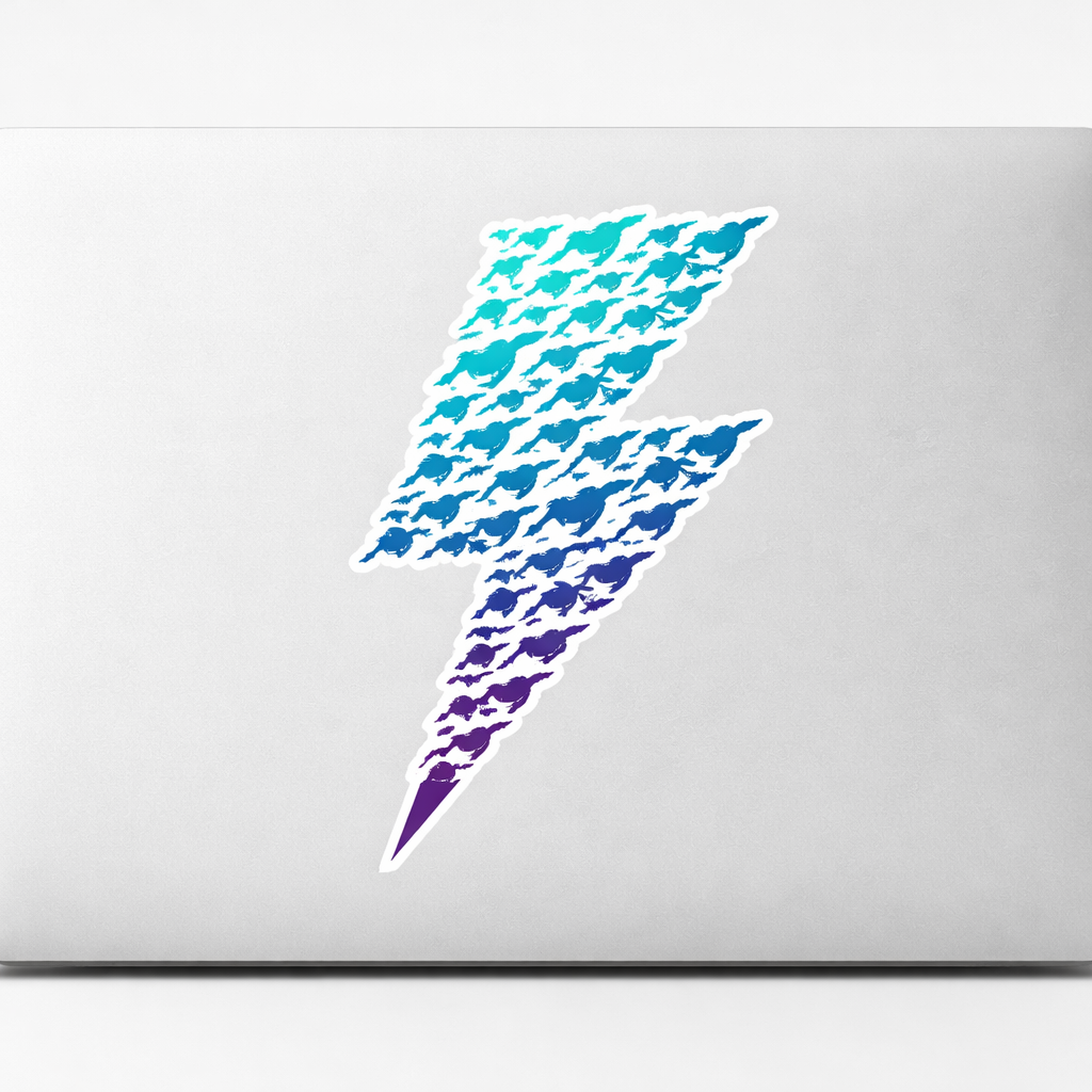 Lightning Bolt Jet Silhouettes Sticker Decal Vinyl Laptop Car Window Bumper AUTO Water Bottle Helmets Waterproof Aviation