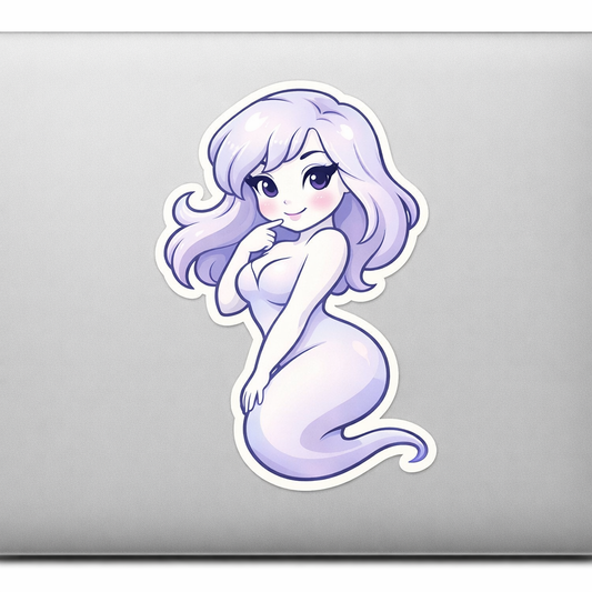 Flirty Ghost Girl Sticker Decal Vinyl Laptop Car Window Bumper AUTO Water Bottle Helmets Waterproof